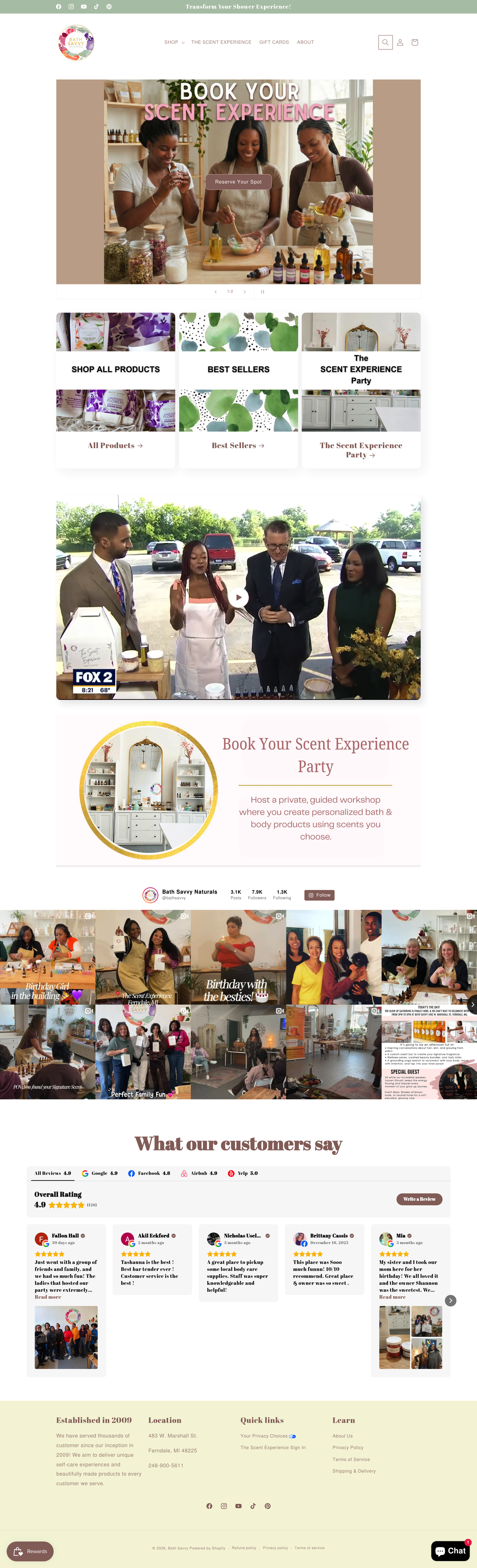 Bathsavvy dtc landing page screenshot