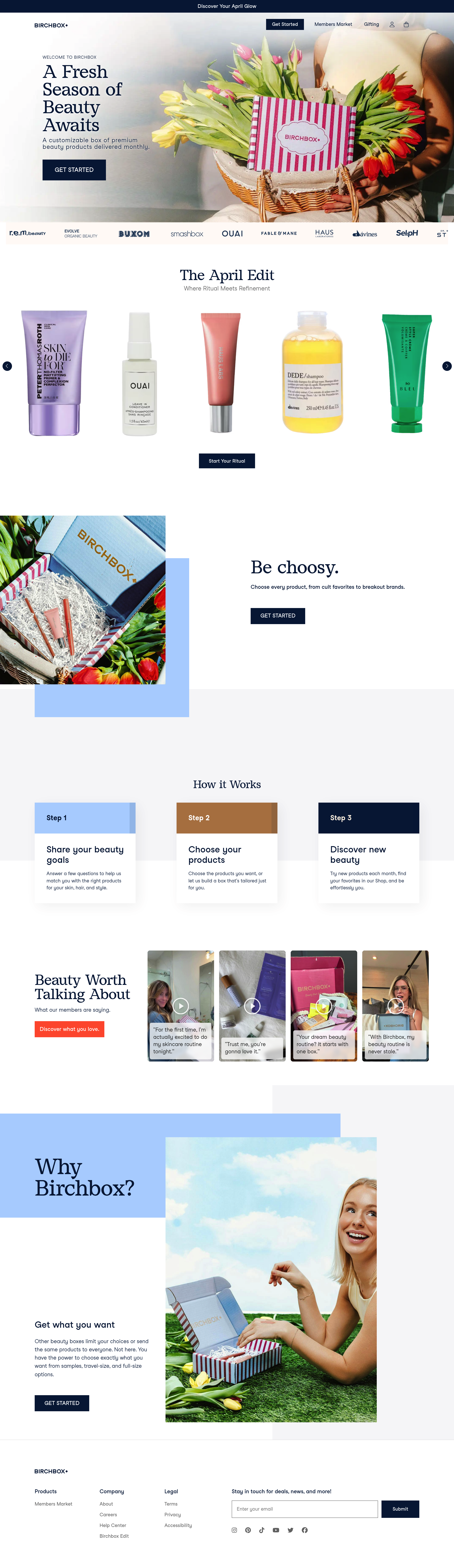 Birchbox dtc landing page screenshot