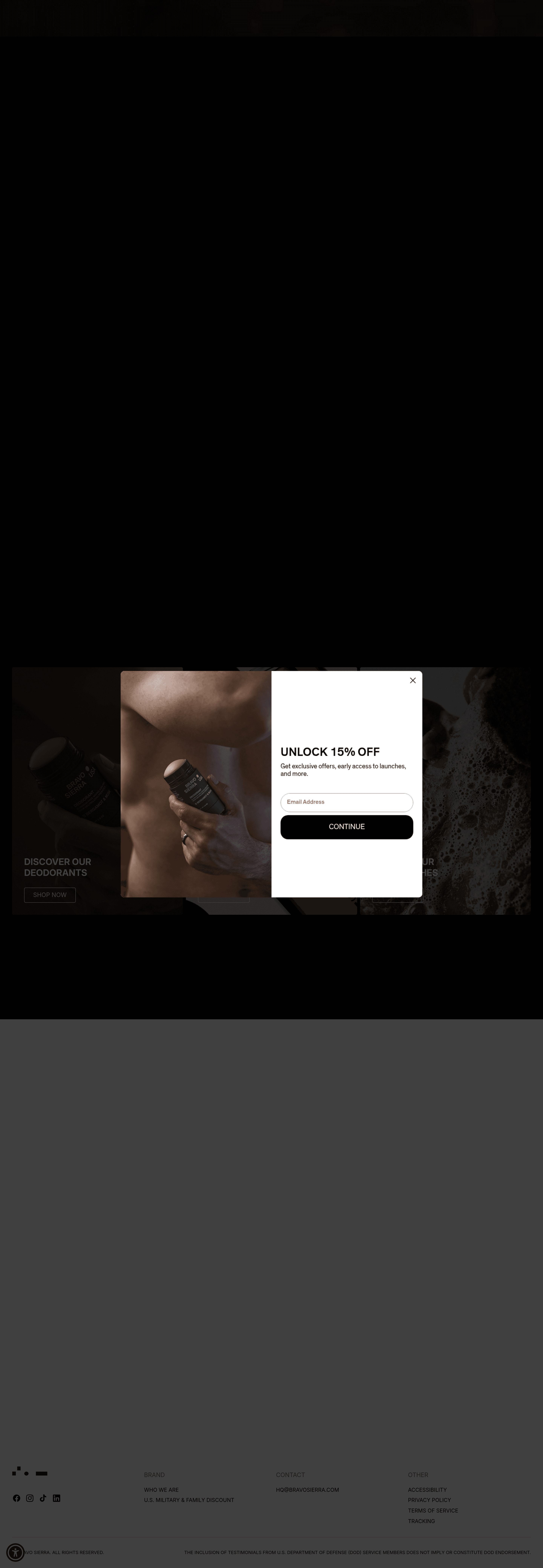 Bravosierra dtc landing page screenshot