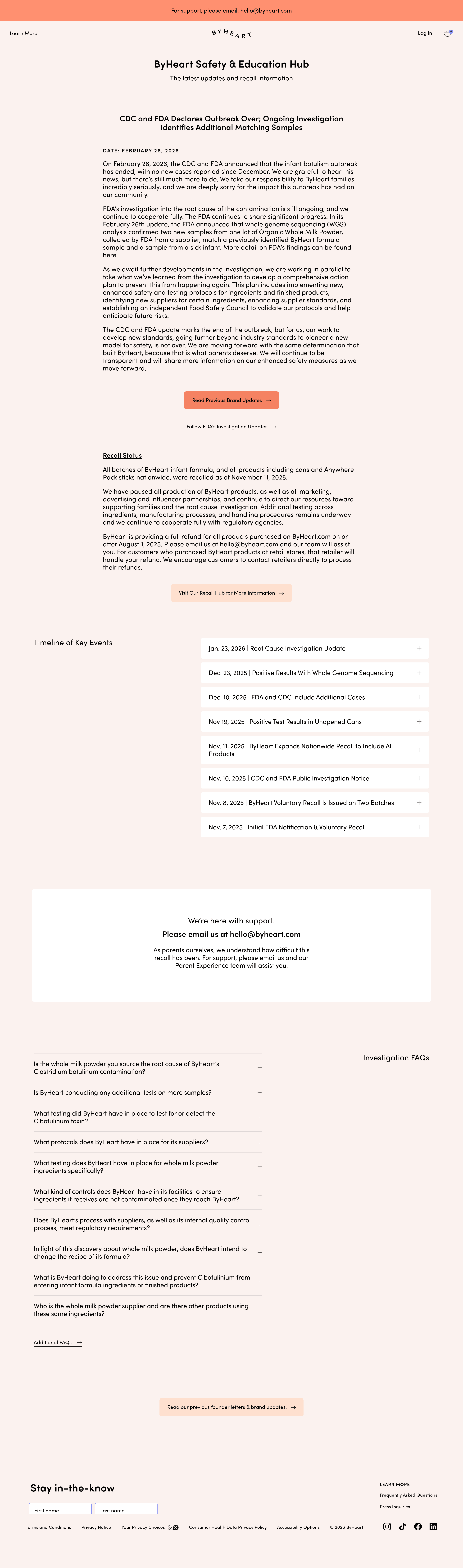Byheart dtc landing page screenshot