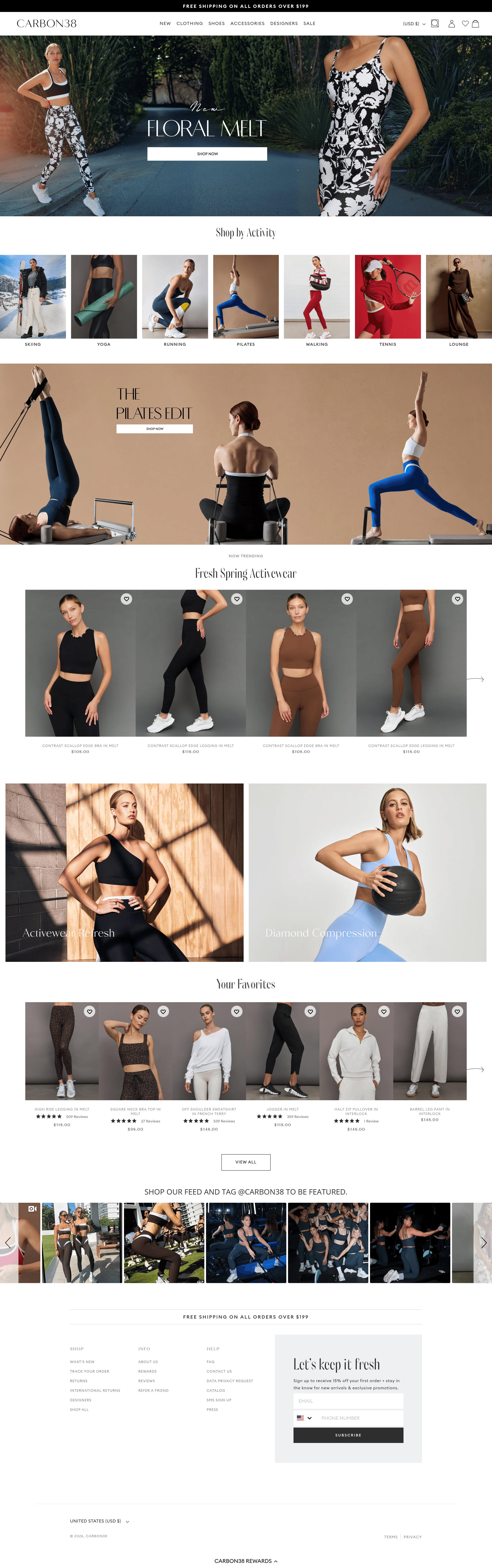 Carbon38 dtc landing page screenshot