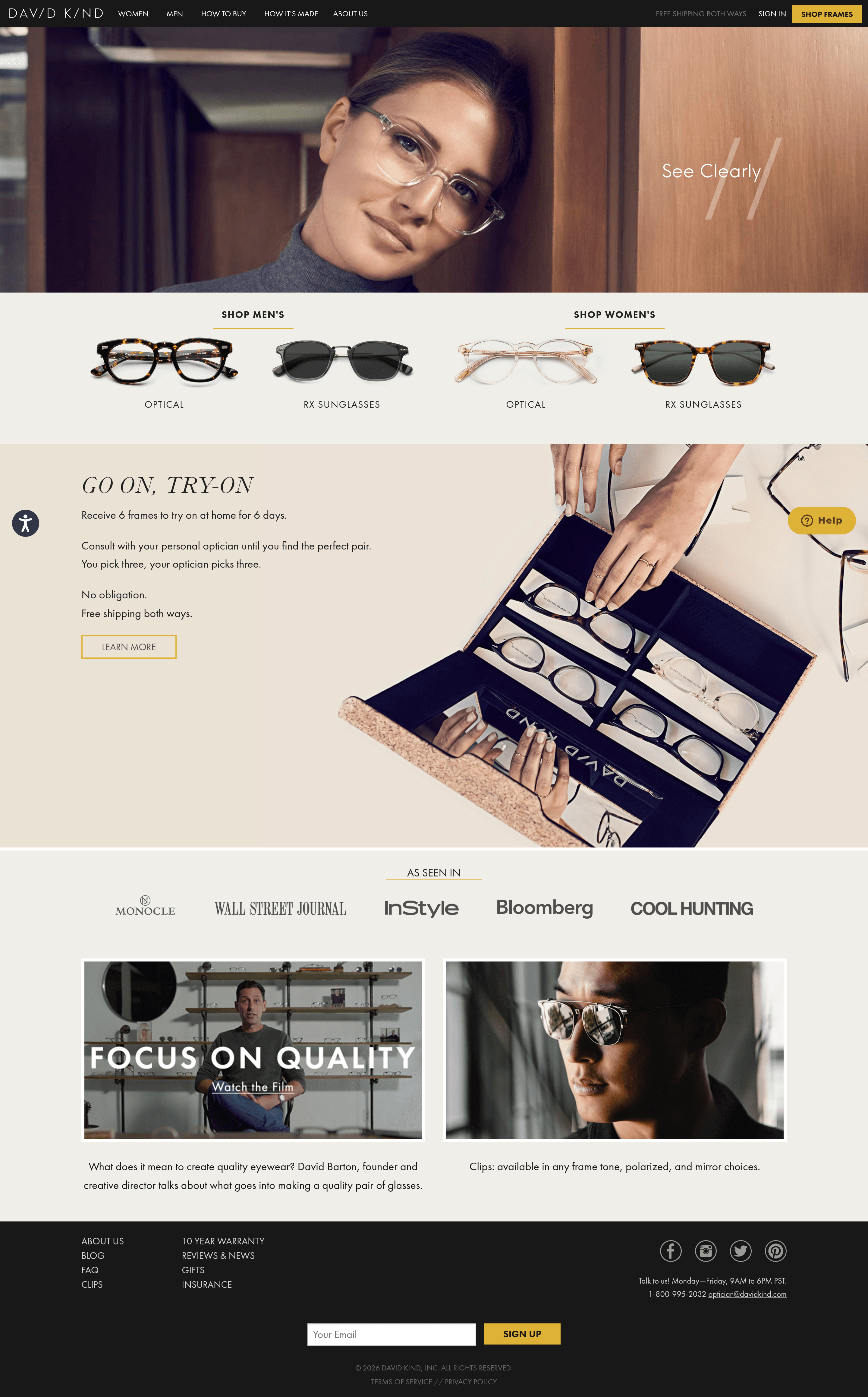 Davidkind dtc landing page screenshot