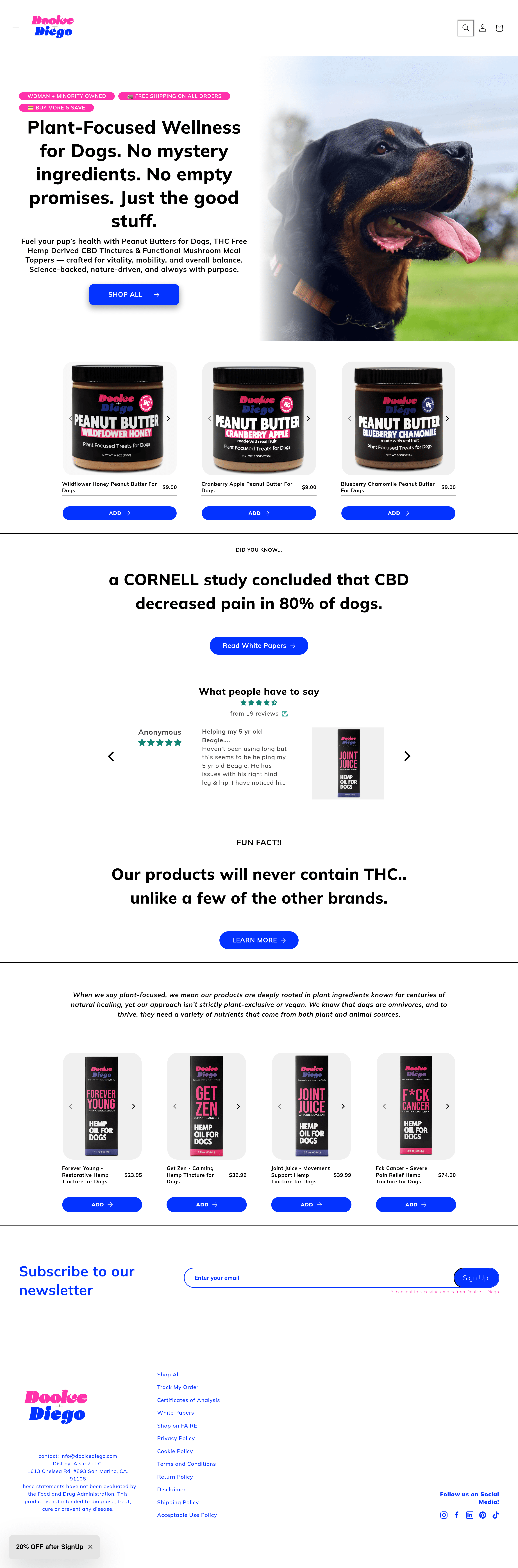 Doolcediego dtc landing page screenshot