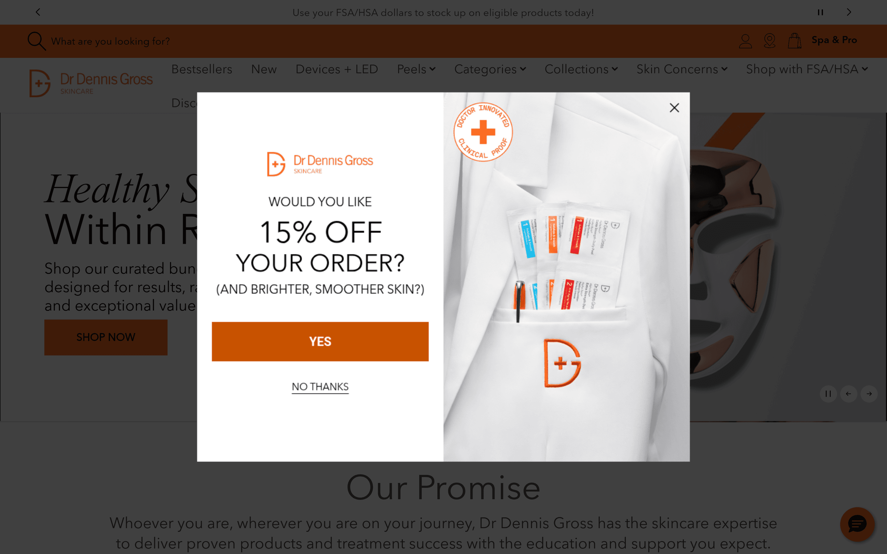 Dr. Dennis Gross dtc landing page screenshot