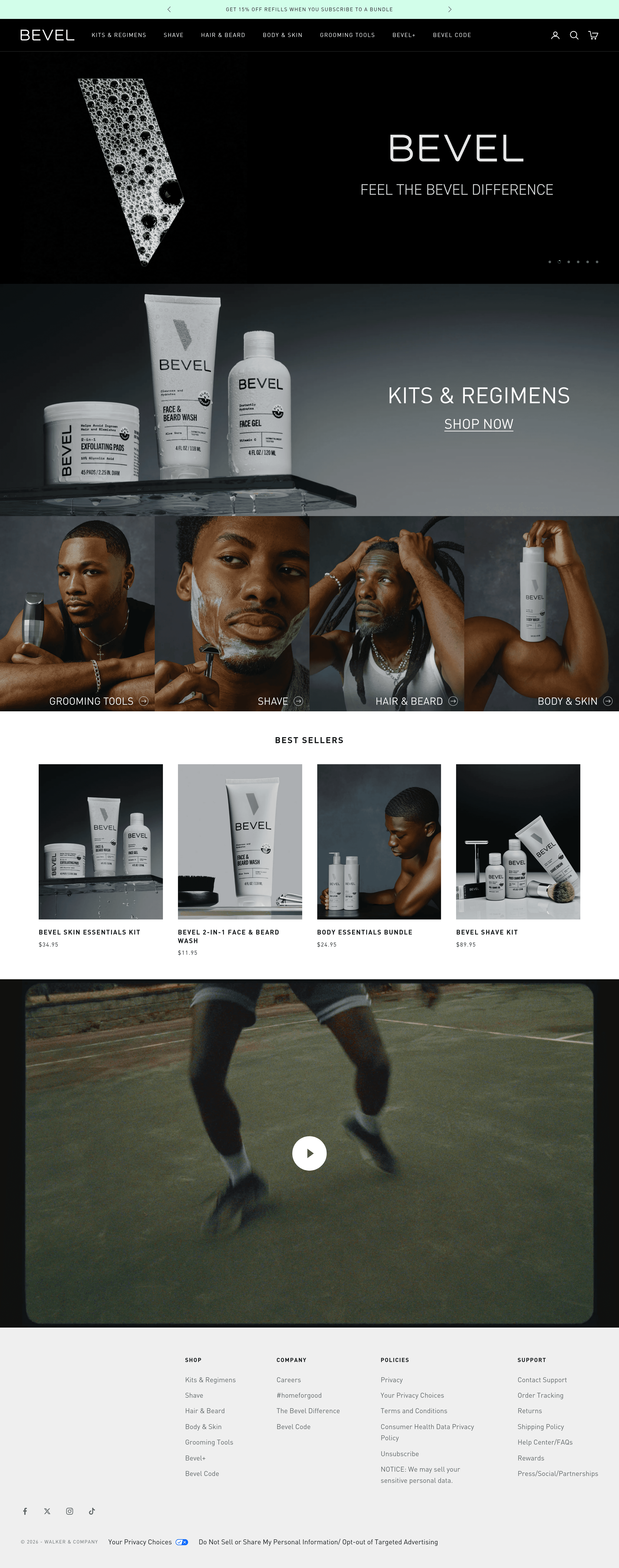 Getbevel dtc landing page screenshot