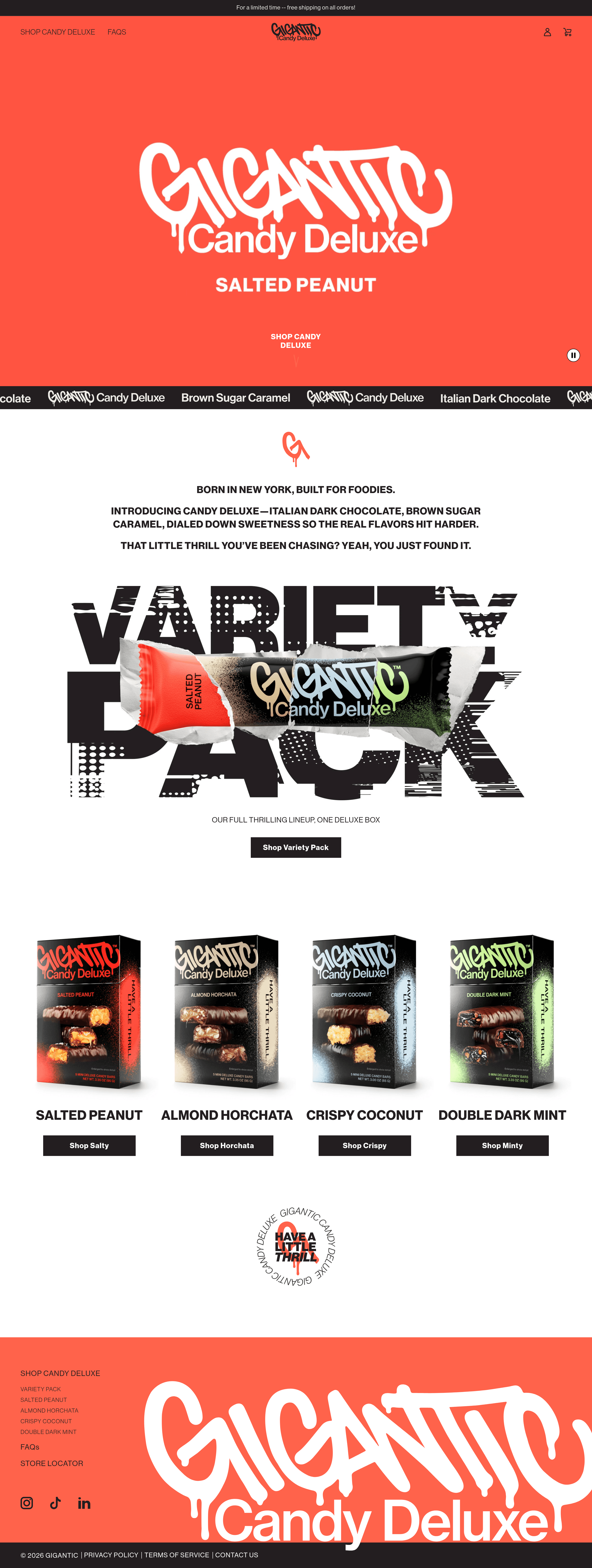 Giganticcandy dtc landing page screenshot