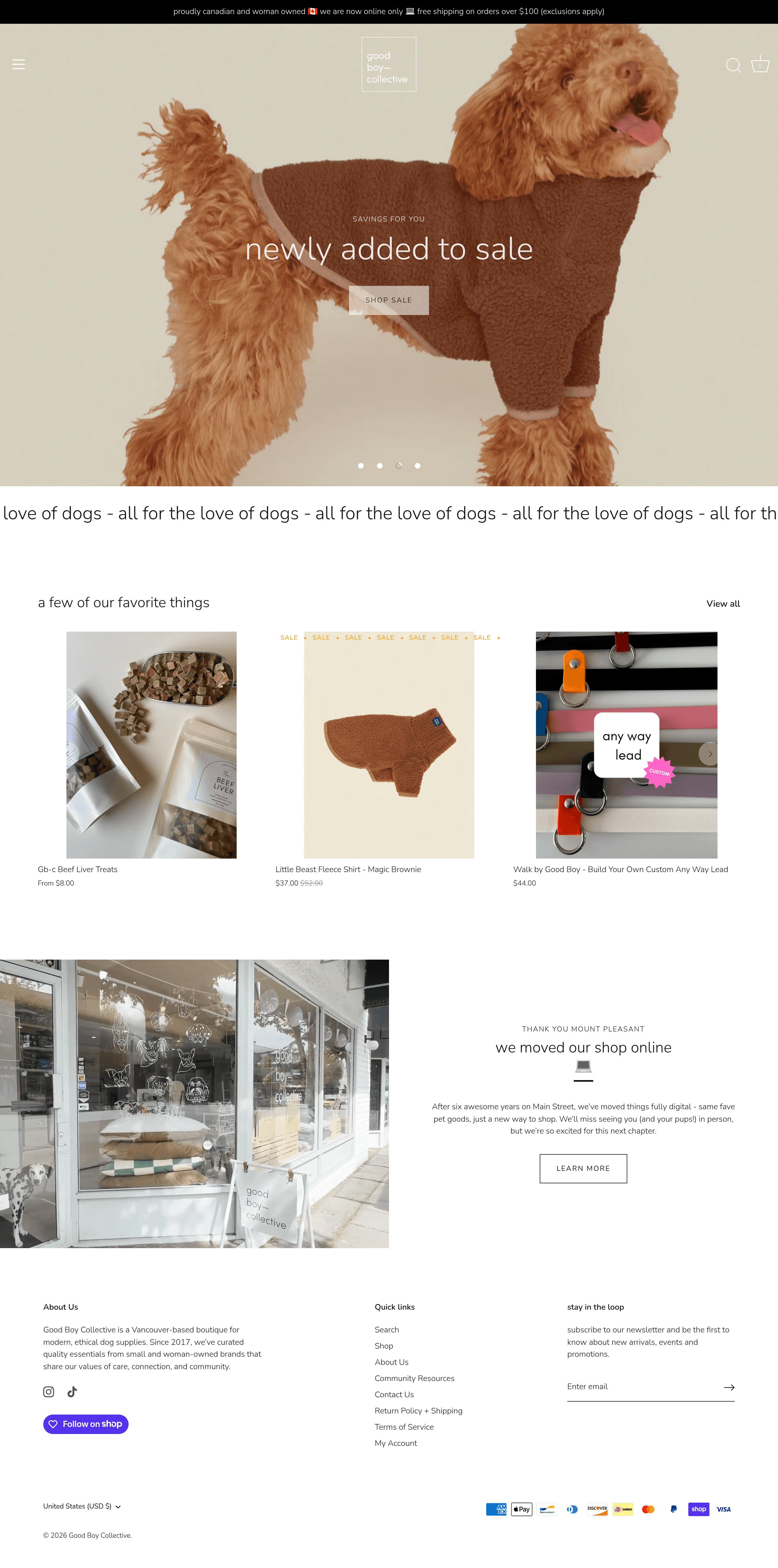 Good Boy dtc landing page screenshot