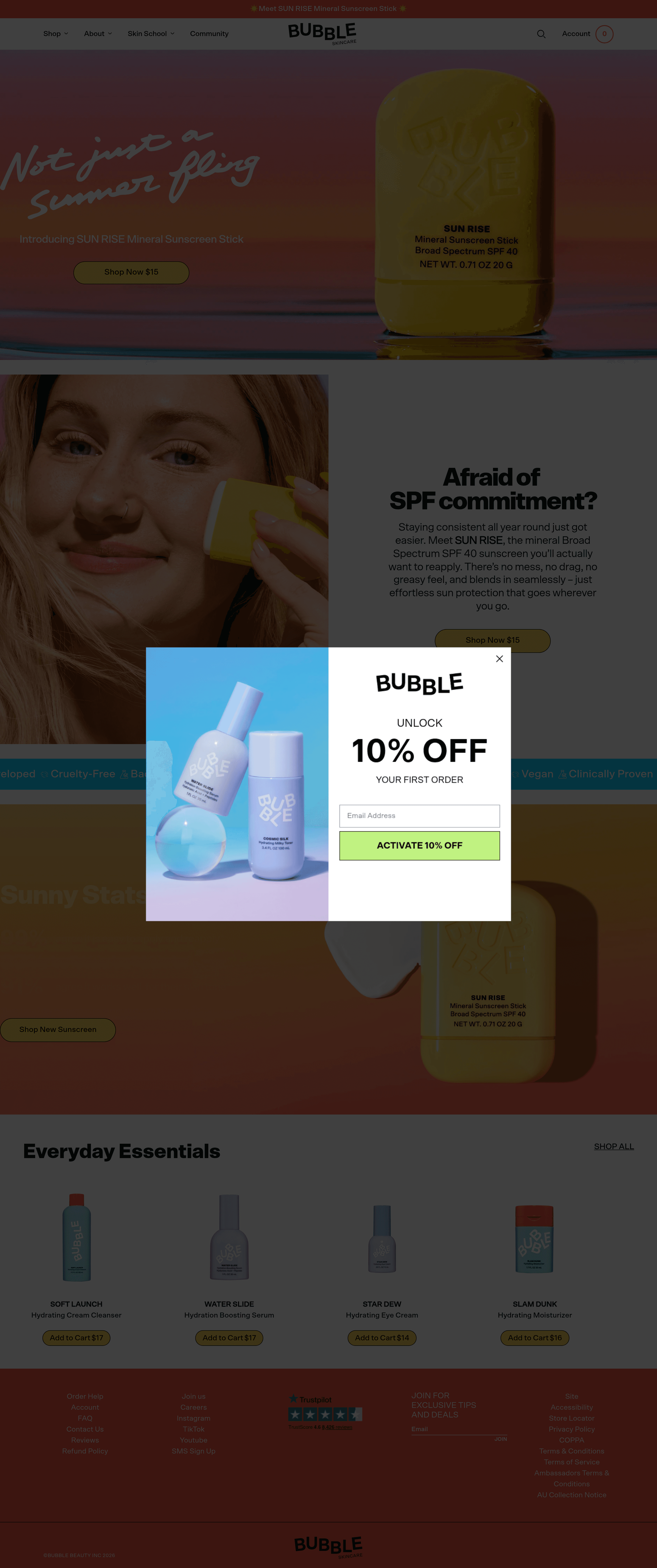 Hellobubble dtc landing page screenshot