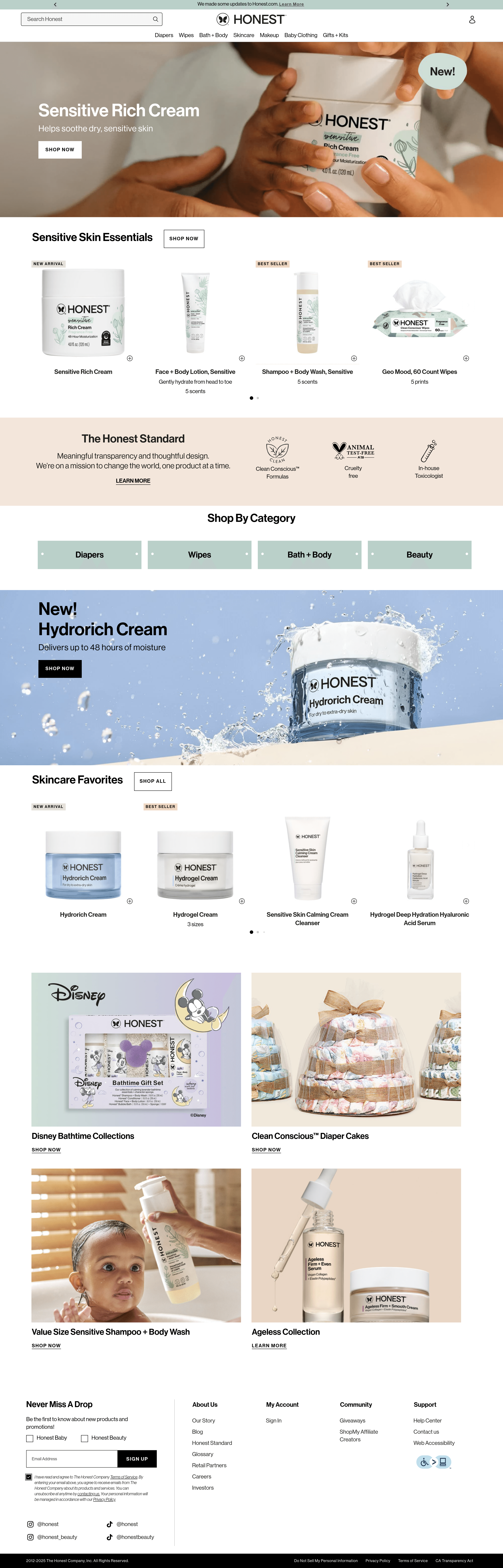 Honest dtc landing page screenshot