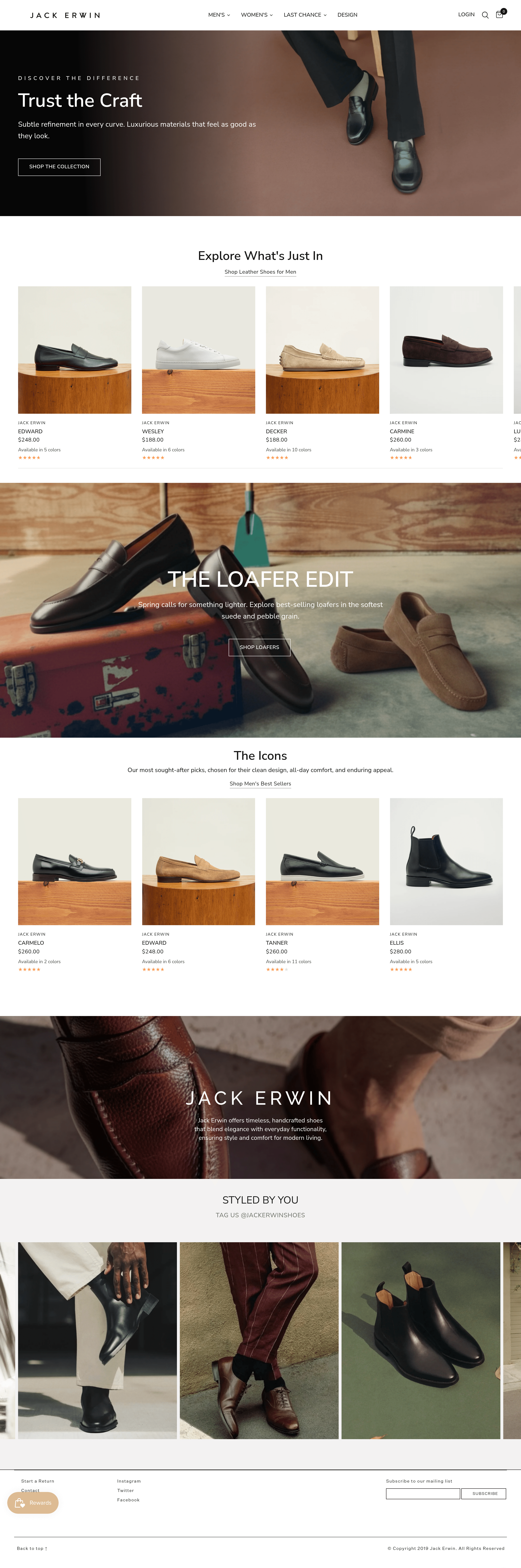 Jackerwin dtc landing page screenshot