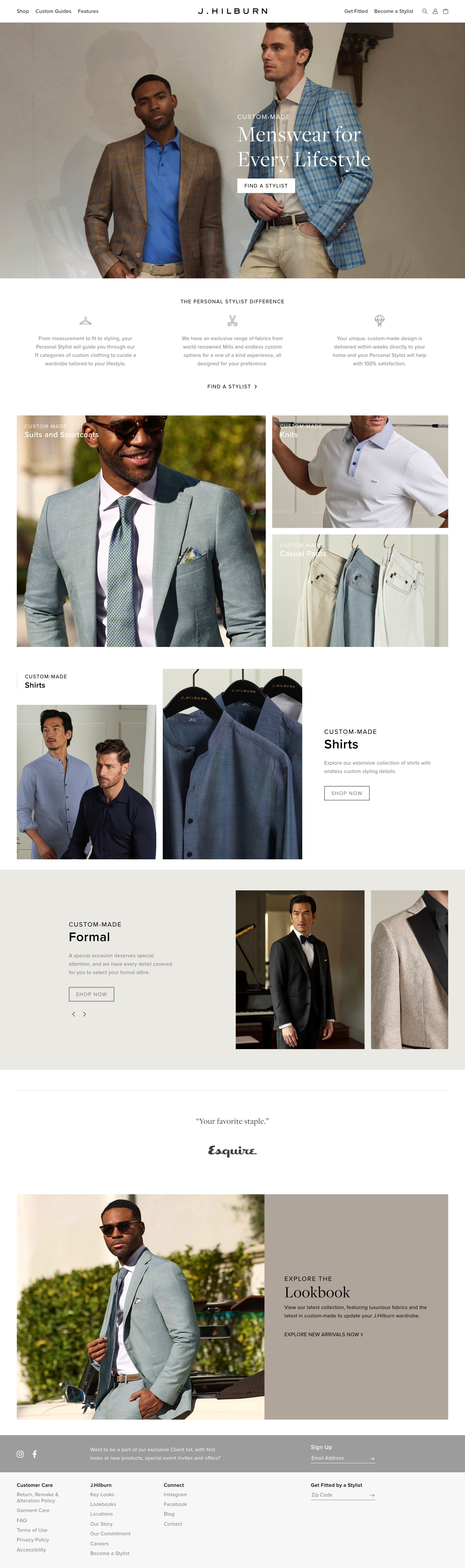 Jhilburn dtc landing page screenshot