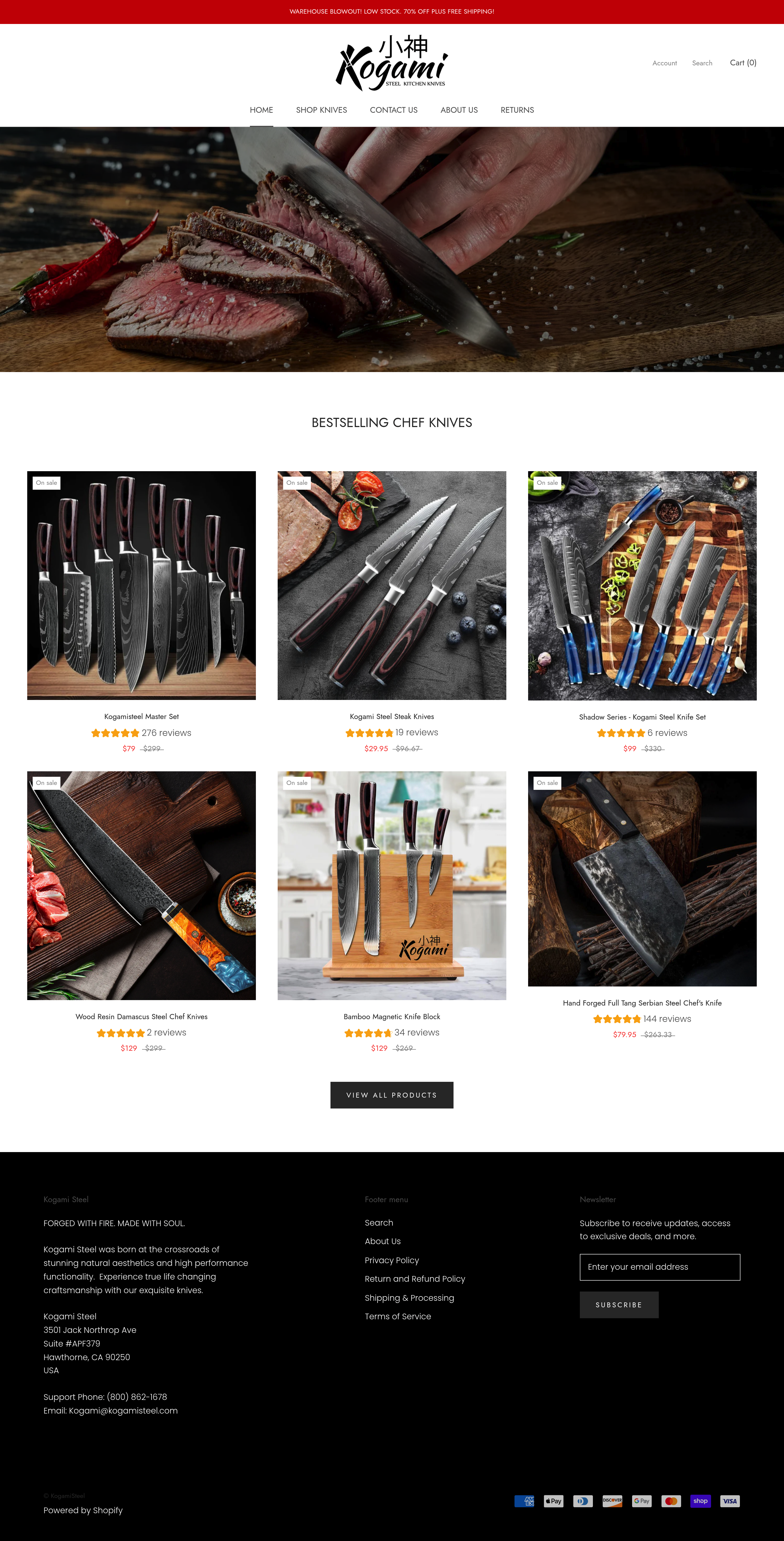 Kogamisteel dtc landing page screenshot