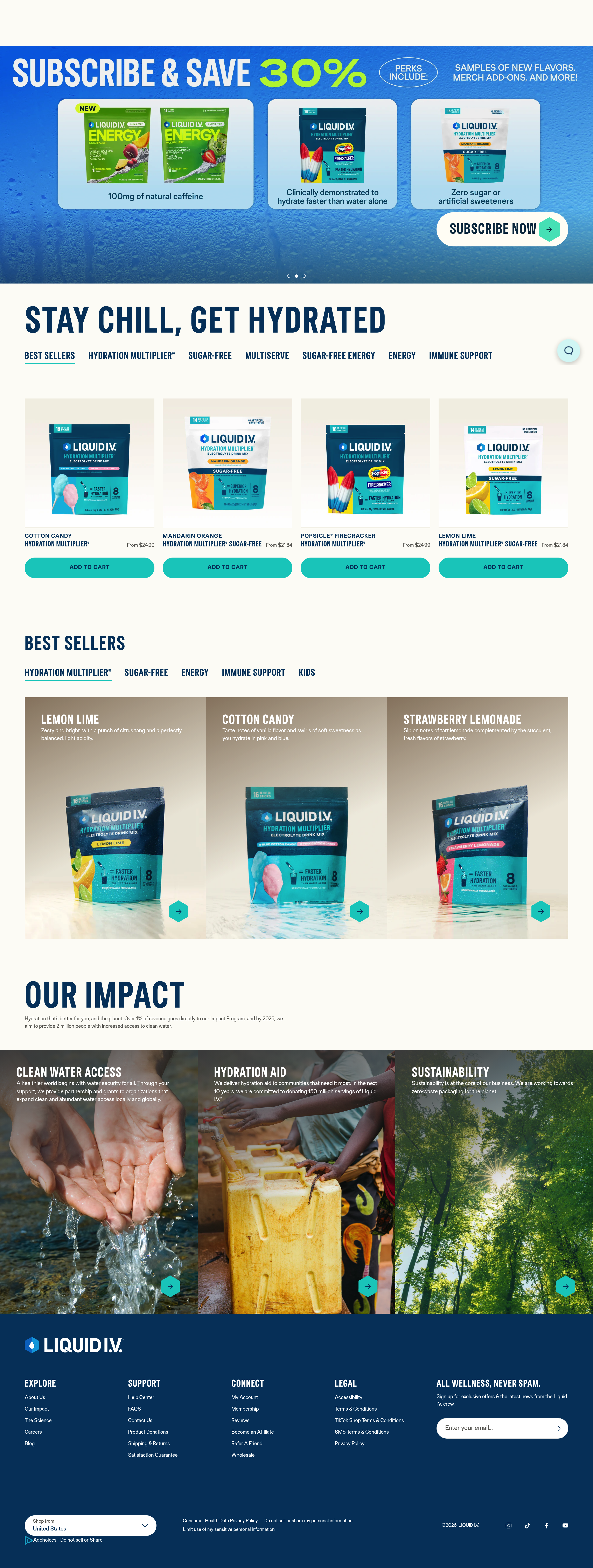 Liquid IV dtc landing page screenshot