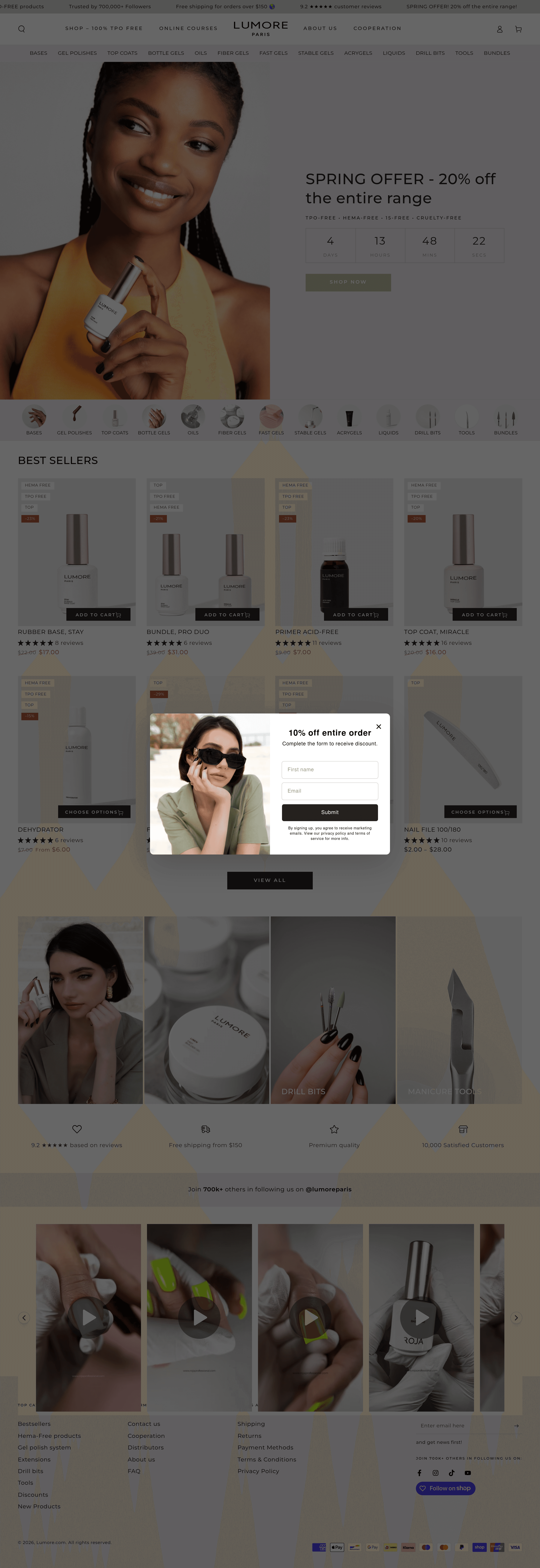 Lumore.com dtc landing page screenshot
