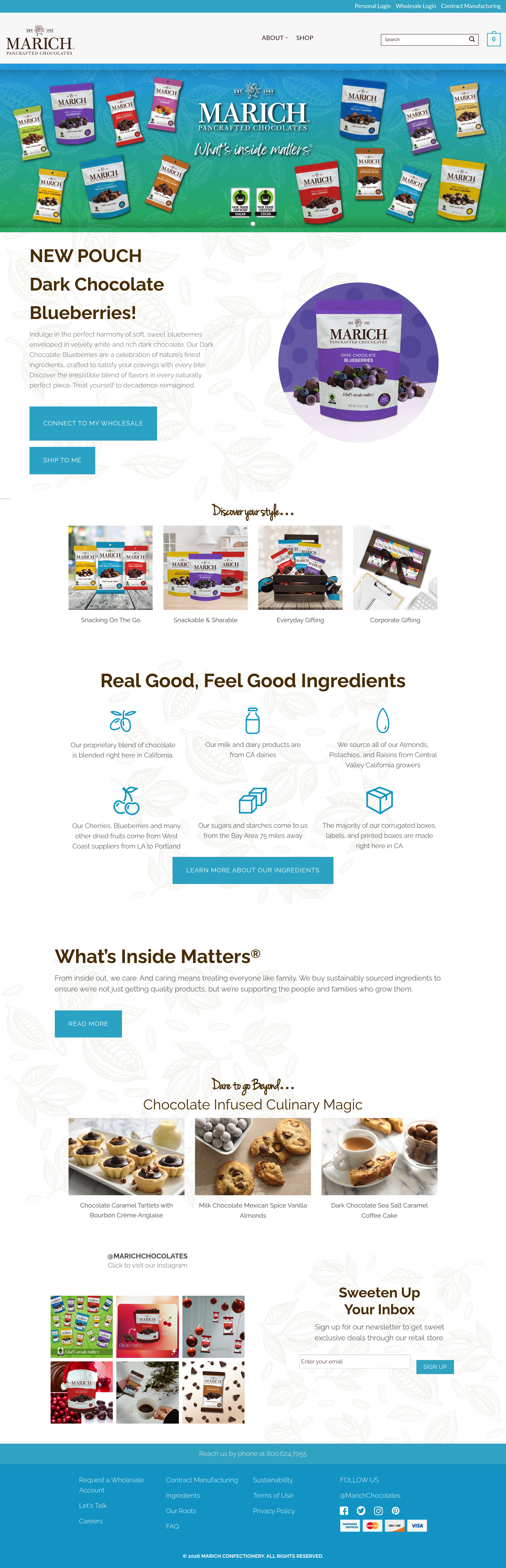 Marich dtc landing page screenshot