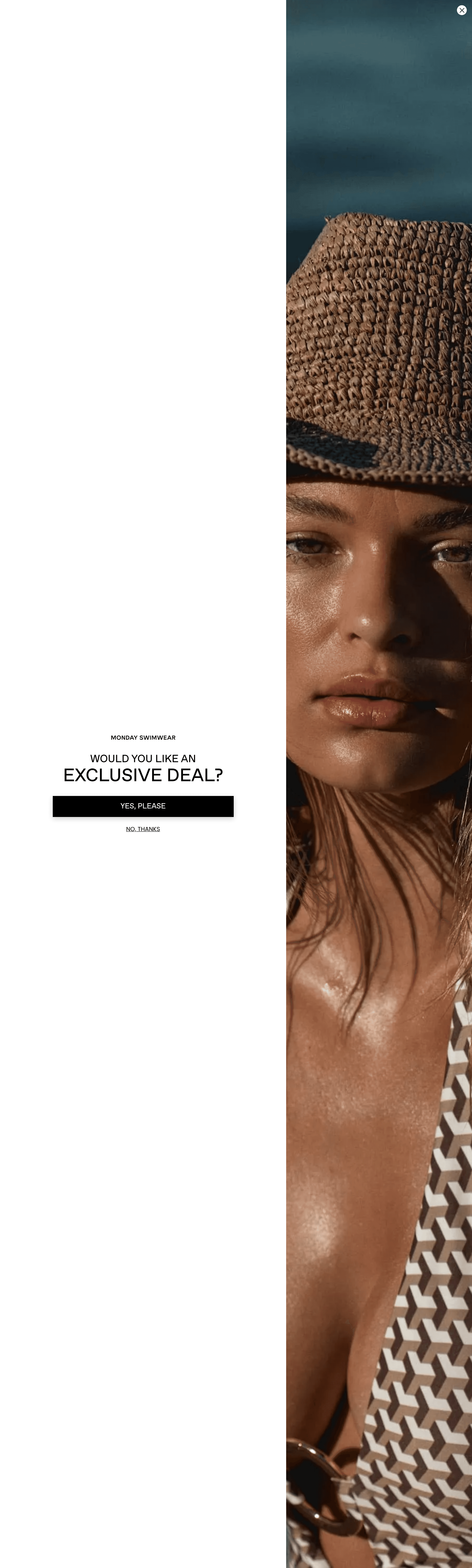 Monday Swimwear dtc landing page screenshot