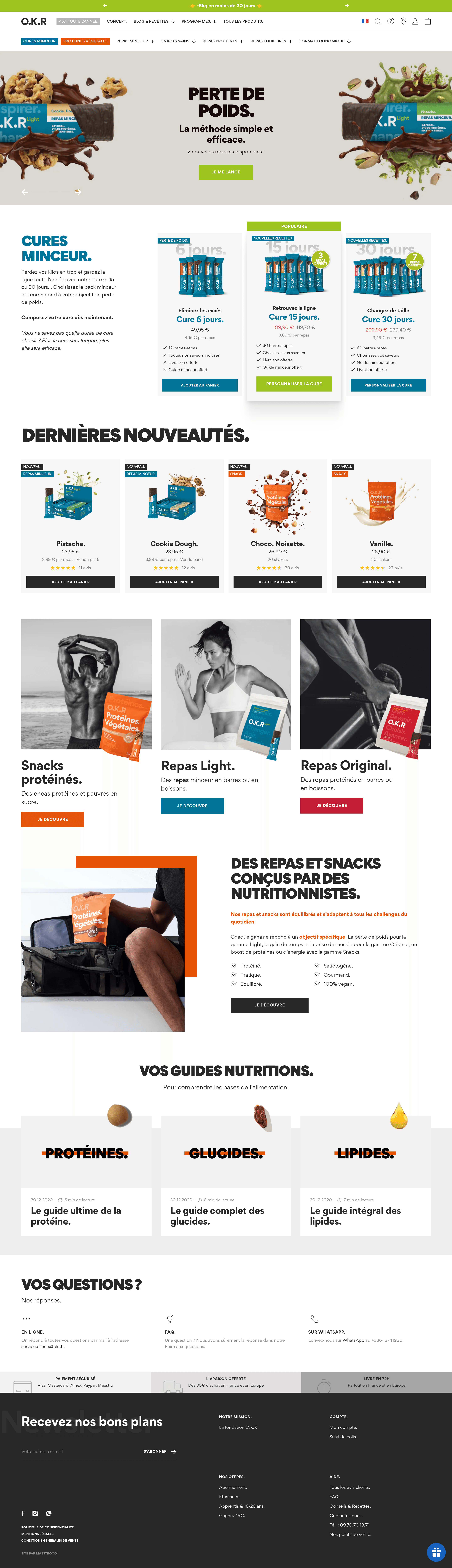 Okr dtc landing page screenshot