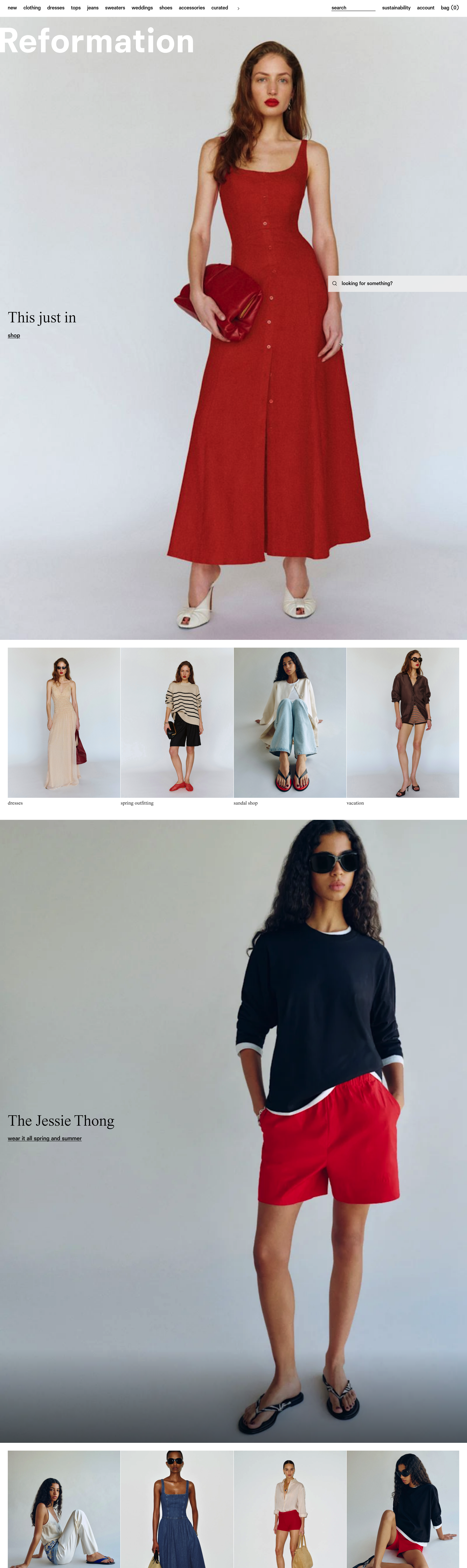 Reformation dtc landing page screenshot