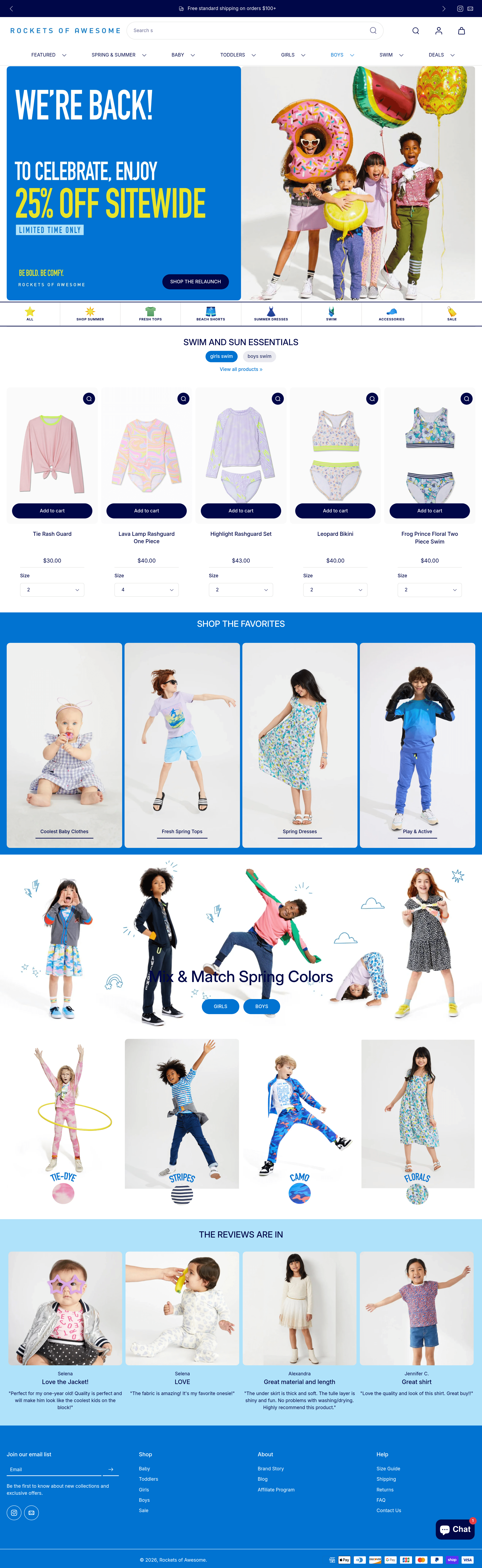 Rocketsofawesome dtc landing page screenshot