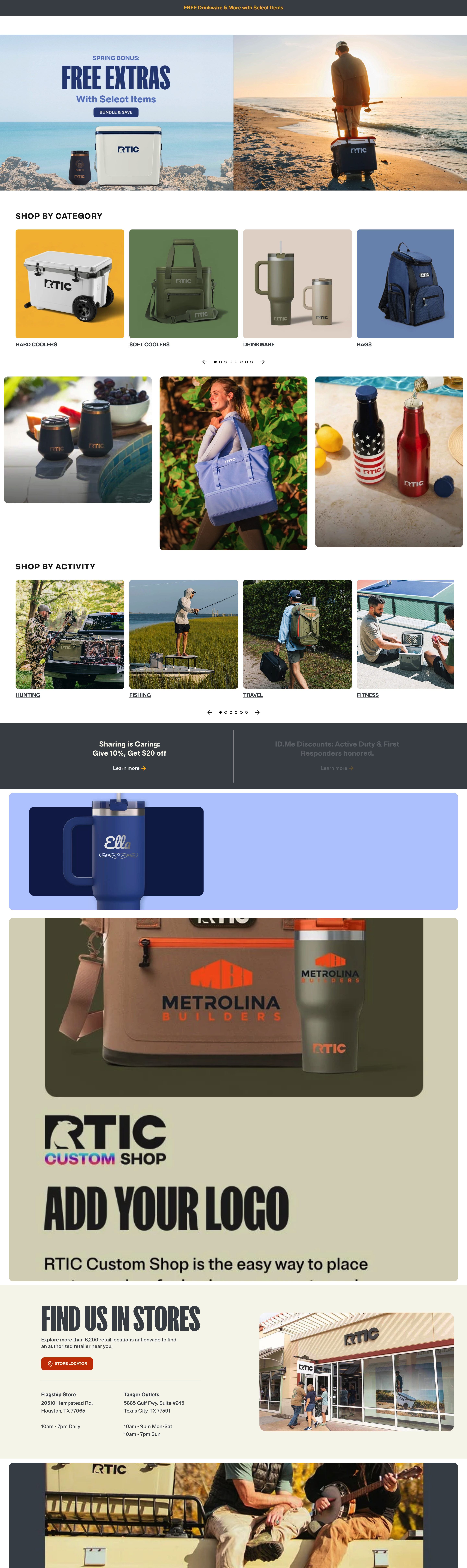 Rticoutdoors dtc landing page screenshot