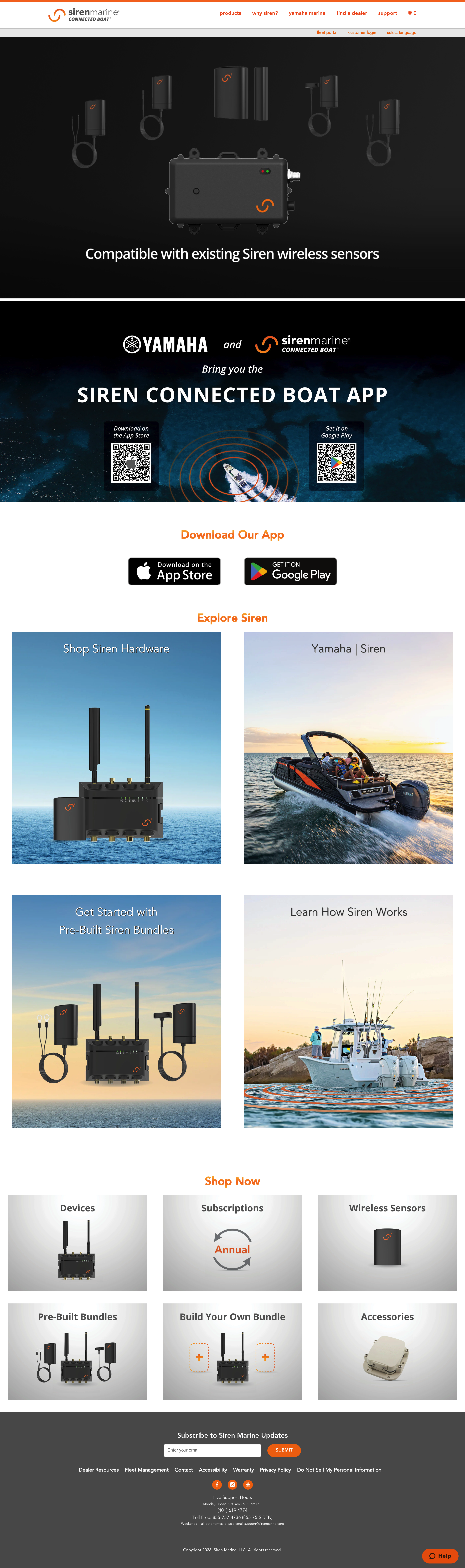 Sirenmarine dtc landing page screenshot