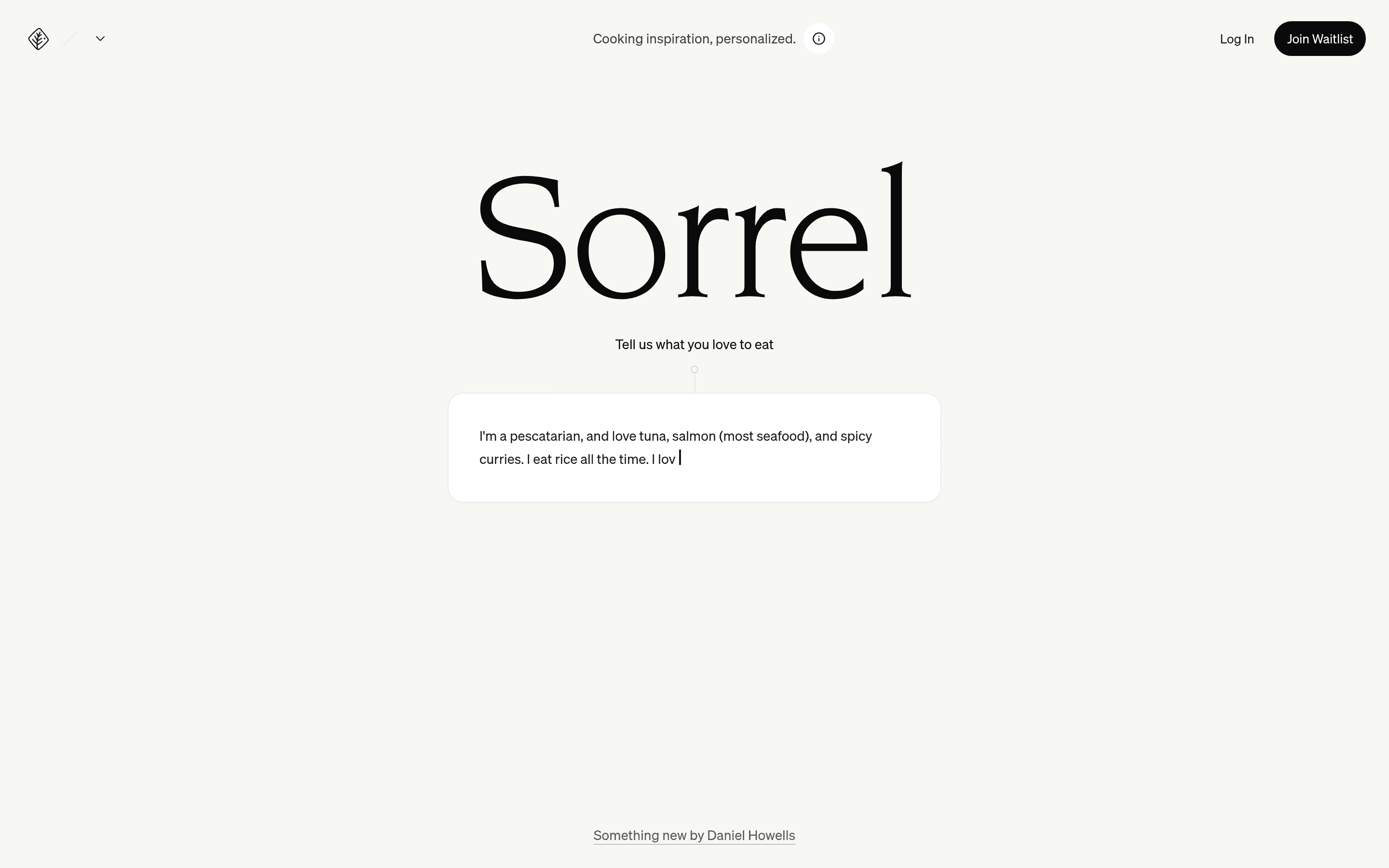 Sorrel dtc landing page screenshot