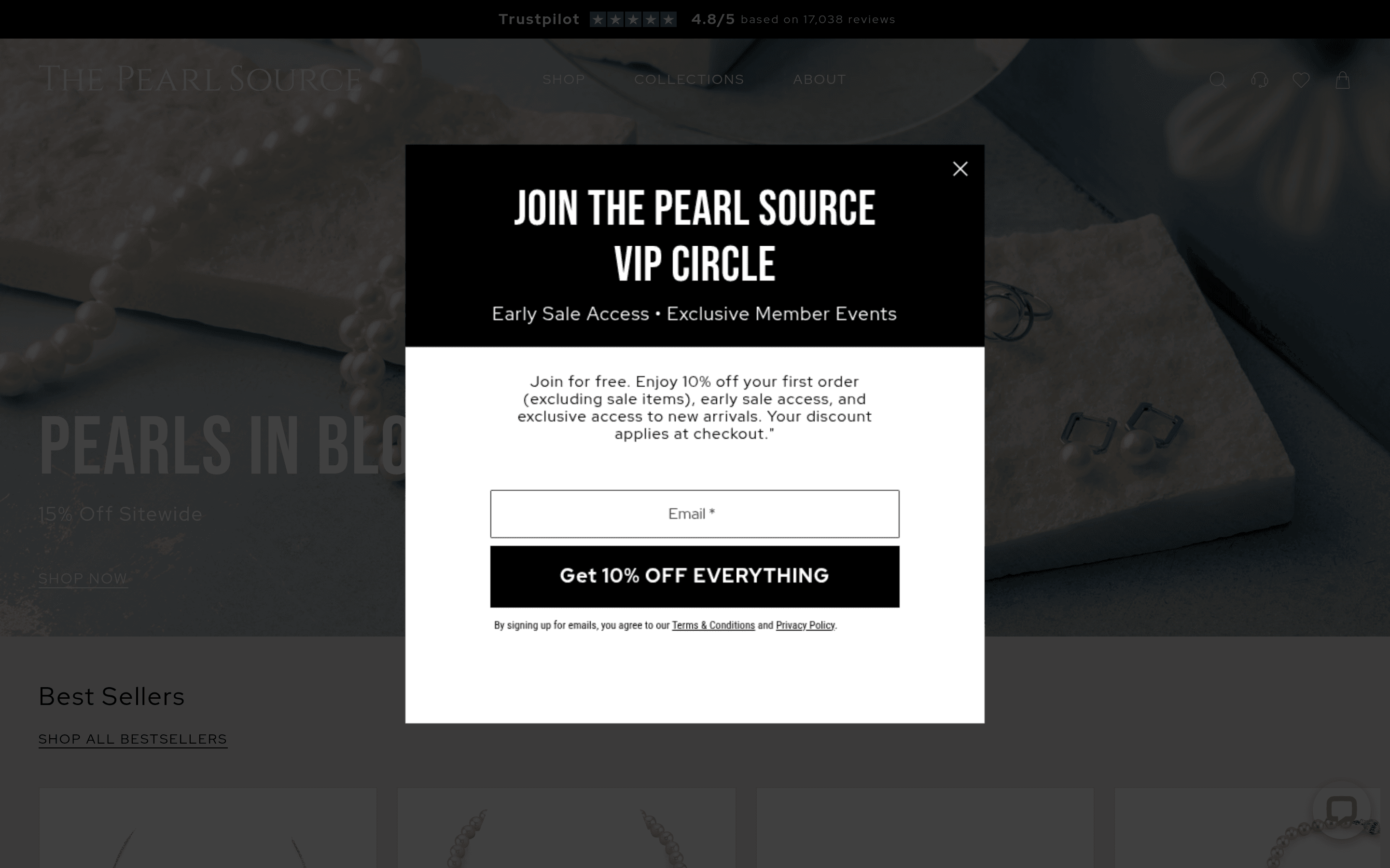 Thepearlsource dtc landing page screenshot