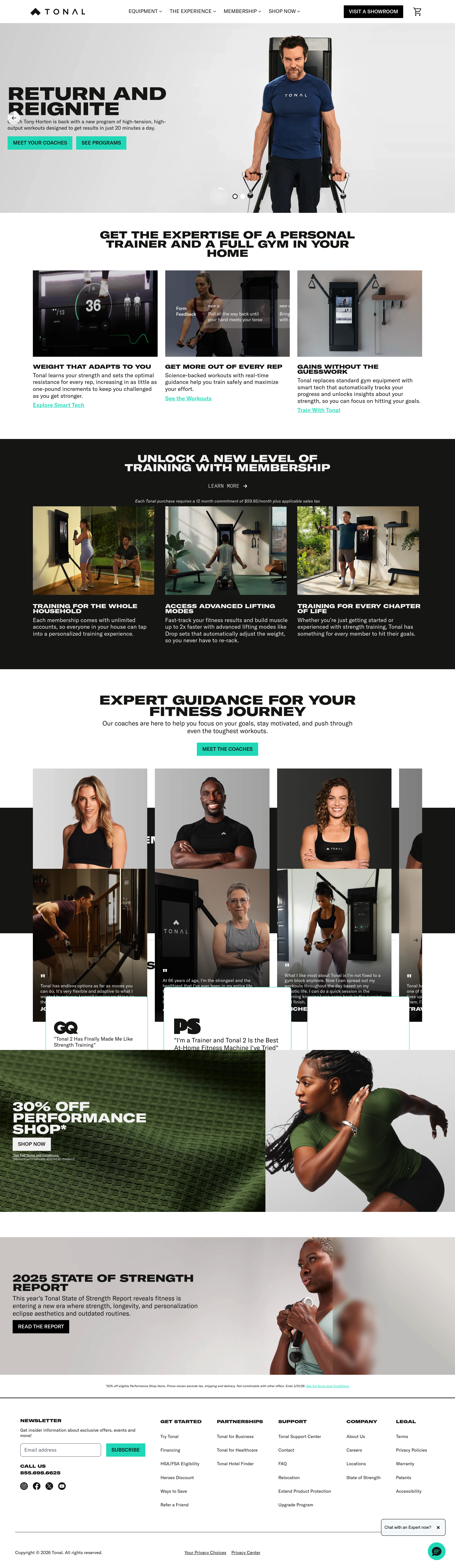Tonal dtc landing page screenshot