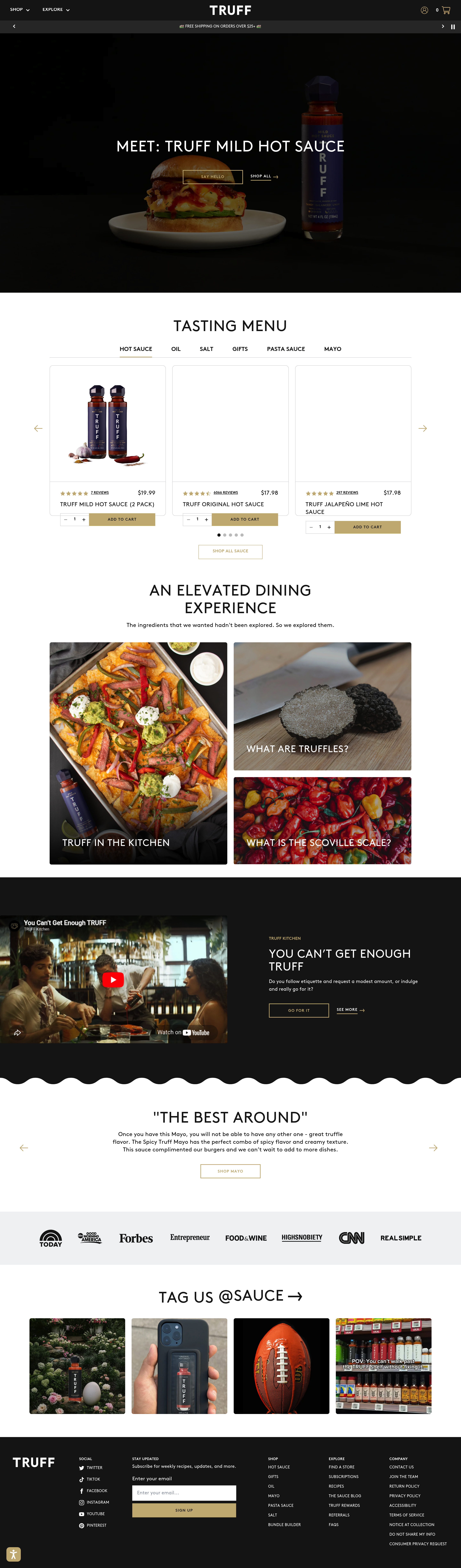 Truff dtc landing page screenshot